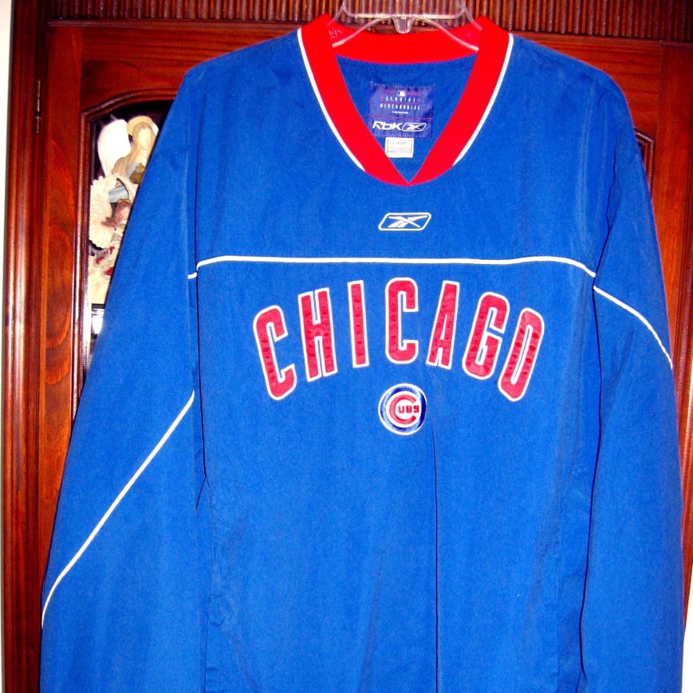 REEBOK CHICAGO CUBS PULLOVER WINDJACKET LARGE